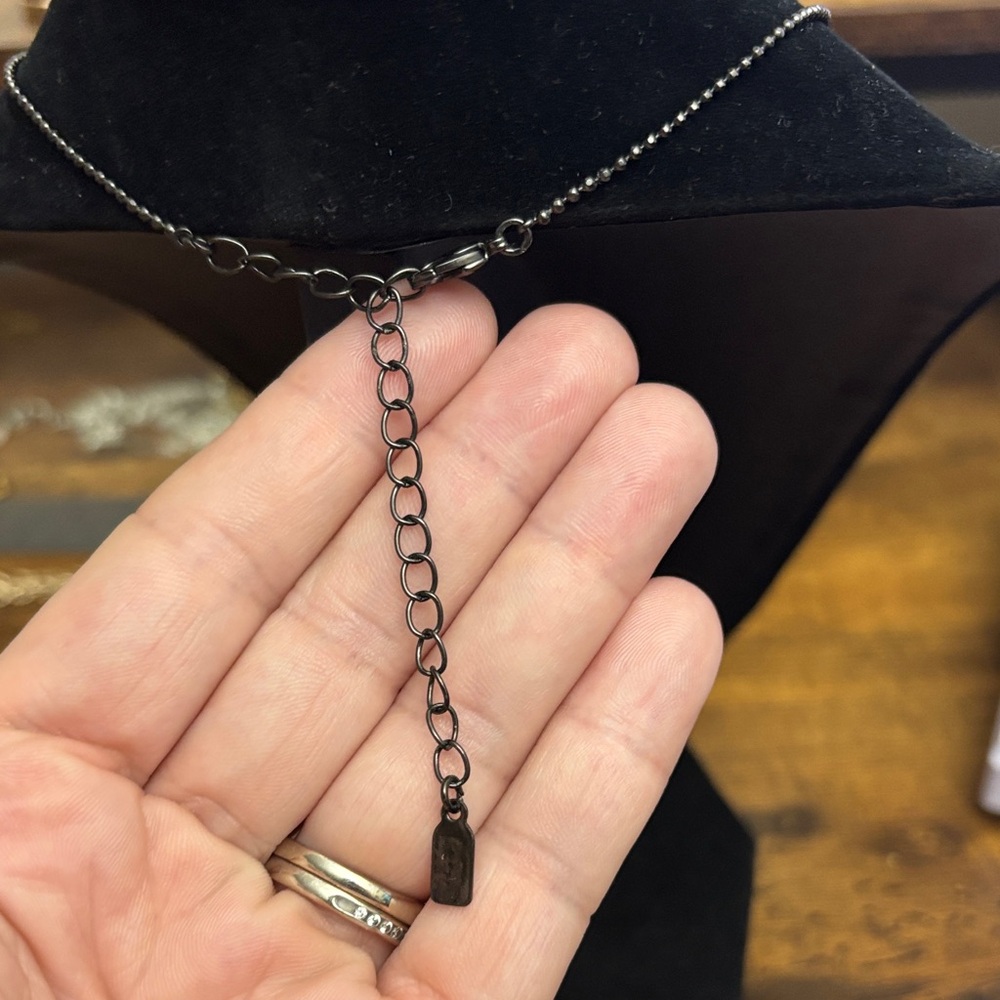 1928 Silver Necklace with Blue Accents - Picture 3 of 5